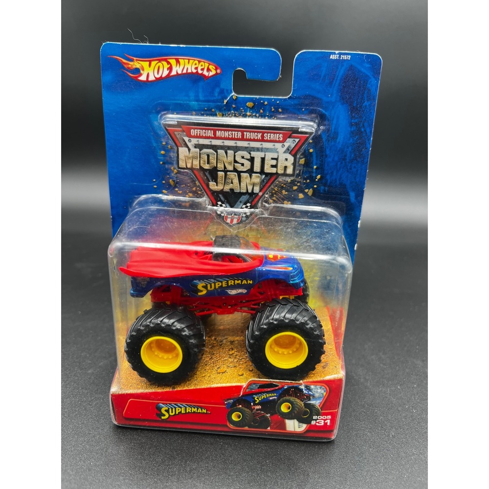 Hot Wheels Monster Jam Superman Monster Truck 2005 Series 1:64 Diecast 21572 #31